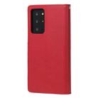 For Samsung Galaxy Note 20 2 in 1 Solid Color Detachable PU Leather Case with Card Slots & Magnetic Holder & Photo Frame & Wallet & Strap(Red) - 2