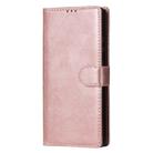 For Samsung Galaxy Note 20 2 in 1 Solid Color Detachable PU Leather Case with Card Slots & Magnetic Holder & Photo Frame & Wallet & Strap(Rose Gold) - 2