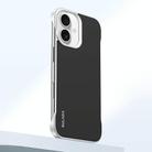 For iPhone 16 SULADA Skin Feel Liquid Leather Shockproof Phone Case(Black) - 1