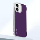 For iPhone 16 SULADA Skin Feel Liquid Leather Shockproof Phone Case(Purple) - 1