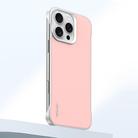 For iPhone 16 Pro SULADA Skin Feel Liquid Leather Shockproof Phone Case(Pink) - 1