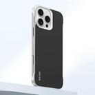 For iPhone 16 Pro Max SULADA Skin Feel Liquid Leather Shockproof Phone Case(Black) - 1