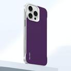 For iPhone 15 Pro SULADA Skin Feel Liquid Leather Shockproof Phone Case(Purple) - 1