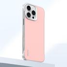 For iPhone 15 Pro SULADA Skin Feel Liquid Leather Shockproof Phone Case(Pink) - 1