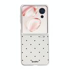 For Honor Magic V Flip Mirror Polka Dot PC Folding Phone Case(Black) - 1