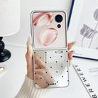 For Honor Magic V Flip Mirror Polka Dot PC Folding Phone Case(Black) - 2