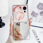 For Xiaomi Mix Flip Mirror Polka Dot PC Folding Phone Case(White) - 2
