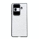 For Honor Magic V2 Impression Camellia Pattern Protective Phone Case(White) - 1