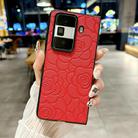 For Honor Magic V2 Impression Camellia Pattern Protective Phone Case(Red) - 2