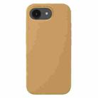 For iPhone 16e Liquid Silicone Phone Case(Khaki) - 1