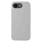 For iPhone 16e Liquid Silicone Phone Case(Blue Grey) - 1
