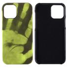 For iPhone 12 Pro Max Paste Skin + PC Thermal Sensor Discoloration Protective Back Cover Case(Black Green) - 1