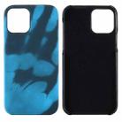 For iPhone 12 / 12 Pro Paste Skin + PC Thermal Sensor Discoloration Protective Back Cover Case(Black Blue) - 1