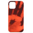 For iPhone 12 mini Paste Skin + PC Thermal Sensor Discoloration Protective Back Cover Case(Brown Red) - 2