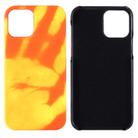 For iPhone 12 mini Paste Skin + PC Thermal Sensor Discoloration Protective Back Cover Case(Red Yellow) - 1