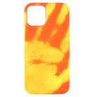For iPhone 12 mini Paste Skin + PC Thermal Sensor Discoloration Protective Back Cover Case(Red Yellow) - 2