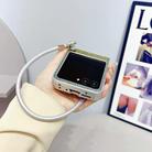 For Motorola Razr 50 Kirin Pattern Full Coverage Phone Case with Wrist Strap(White) - 3