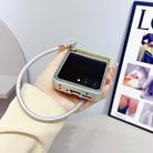 For Motorola Razr 50 Ultra Kirin Pattern Full Coverage Phone Case with Wrist Strap(White) - 3