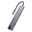 Yesido HB27 8 in 1 Type-C 3.1 Multifunctional HUB Adapter Docking Station(Dark Grey) - 1