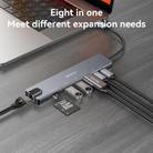 Yesido HB27 8 in 1 Type-C 3.1 Multifunctional HUB Adapter Docking Station(Dark Grey) - 2