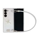 For Samsung Galaxy Z Fold5 5G Kirin Pattern Full Coverage Phone Case with Wrist Strap(White) - 1