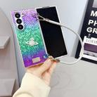 For Samsung Galaxy Z Fold3 5G Kirin Pattern Full Coverage Phone Case with Wrist Strap(Rainbow) - 2