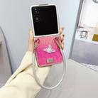 For Xiaomi Mix Flip Kirin Pattern Full Coverage Phone Case with Wrist Strap(Rose Red) - 2