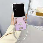 For Xiaomi Mix Flip Kirin Pattern Full Coverage Phone Case with Wrist Strap(Pink) - 2