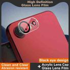 For iPhone 16e IMAK High Definition Integrated Rear Camera Glass Lens Film, Black Eye Design - 3
