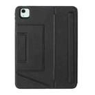 For iPad Air 11 2025 / 2024 / Air 5 / Air 4 Holder Floating Detachable Backlight Keyboard Tablet Leather Case with Touchpad(Black) - 2