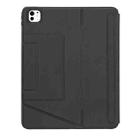 For iPad Air 13 2025 / 2024 / iPad Pro 12.9 Holder Floating Detachable Backlight Keyboard Tablet Leather Case with Touchpad(Black) - 2