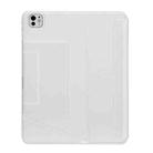 For iPad Air 13 2025 / 2024 / iPad Pro 12.9 Holder Floating Detachable Backlight Keyboard Tablet Leather Case with Touchpad(White) - 2
