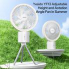 Yesido YF13 10W Type-C Multifunctional LED Fan with Tripod(White) - 2