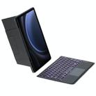 For Samsung Galaxy Tab S10 FE / S9 FE / S9 Holder Floating Detachable Backlight Keyboard Tablet Leather Case with Touchpad(Black) - 3