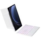 For Samsung Galaxy Tab S10 FE / S9 FE / S9 Holder Floating Detachable Backlight Keyboard Tablet Leather Case with Touchpad(White) - 3
