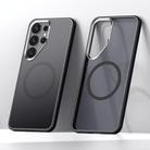 For Samsung Galaxy S25 Ultra 5G SULADA Light Sand MagSafe Magnetic PC Hybrid TPU Phone Case(Black) - 1