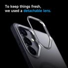For Samsung Galaxy S25 Ultra 5G SULADA Light Sand MagSafe Magnetic PC Hybrid TPU Phone Case(Black) - 3