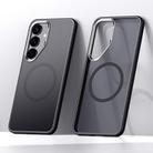 For Samsung Galaxy S25 5G SULADA Light Sand MagSafe Magnetic PC Hybrid TPU Phone Case(Black) - 1