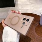For Redmi K80 Fine Hole Ice Fog MagSafe PC Phone Case(Gold) - 1