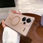 For Redmi Note 13 Pro+ 5G Fine Hole Ice Fog MagSafe PC Phone Case(Gold) - 1