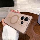 For Redmi Note 14 4G 163.25mm Fine Hole Ice Fog MagSafe PC Phone Case(Gold) - 1