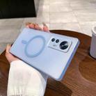 For Xiaomi 12 Fine Hole Ice Fog MagSafe PC Phone Case(Transparent Blue) - 1