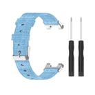 For Huami Amazfit Ares A1908 Nylon Canvas Replacement Strap with Screwdriver(Light Blue) - 1