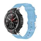 For Huami Amazfit T-Rex  A1918 Nylon Canvas Replacement Strap with Screwdriver(Light Blue) - 2