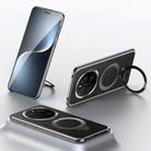For Honor Magic7 Pro SULADA Top Grain Leather MagSafe Magnetic Holder Phone Case(Black) - 1