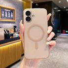 For iPhone 16 Fine Hole Ice Fog MagSafe PC Phone Case(Gold) - 1