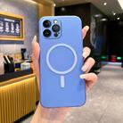 For iPhone 13 Pro Max Fine Hole Ice Fog MagSafe PC Phone Case(Sierra Blue) - 1