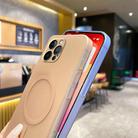 For iPhone 12 Pro Max Fine Hole Ice Fog MagSafe PC Phone Case(Gold) - 3