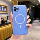 For iPhone 11 Pro Max Fine Hole Ice Fog MagSafe PC Phone Case(Sierra Blue) - 1