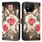 For Asus ROG Phone 9 / 9 Pro Colored Drawing Pattern Plain Weave Leather Phone Case(Roses On Black) - 2